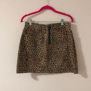 Animal Print Mini Skirt